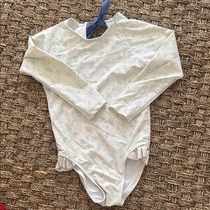 Kids Floral Long Sleeve Swim One Piece Minnow